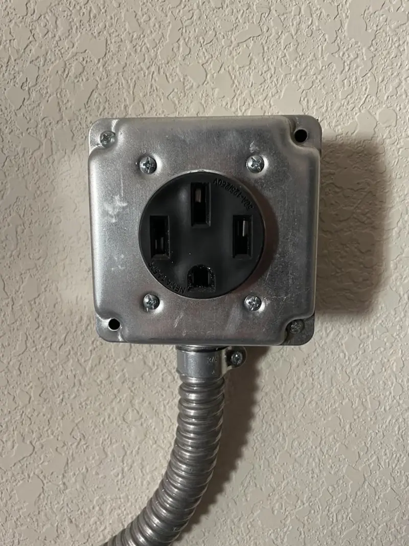 NEMA 14-50 outlet installed for Electrical Panel Upgrade in Ridgemark